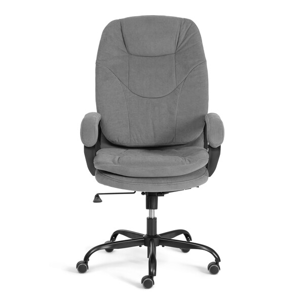 Кресло COMFORT Lux (22) metalBL велюр, серый, 29 фото № 2