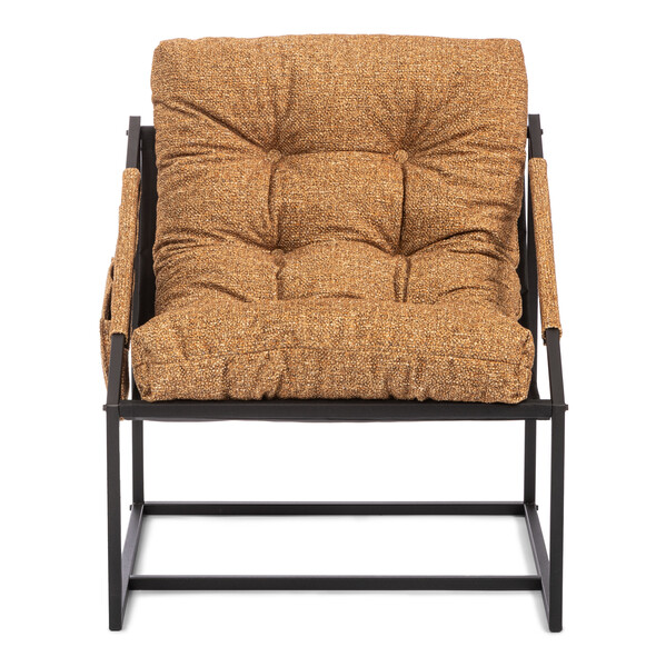 Кресло Charli / Чарли без подлокотника с карманом, велюр/букле, VT shape amber фото № 9