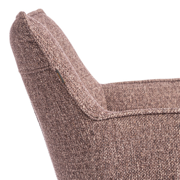 Кресло Lutz/Луц хром велюр/букле, VT shape wood rose фото № 9