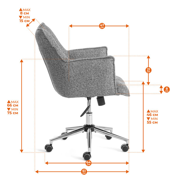 Кресло Lutz/Луц хром велюр/букле, VT shape wood rose фото № 15