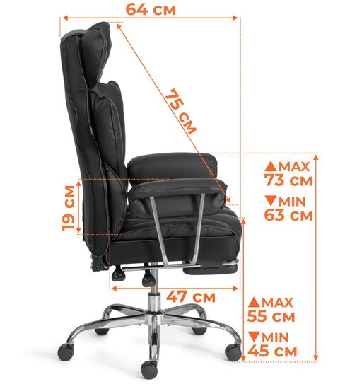 Кресло Comfy CR ткань, черный фото № 20