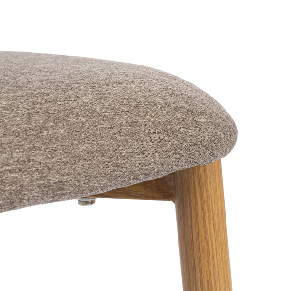 Стул обеденный Belsay/Белси велюр/металл, светло-коричневый/натуральный, 46х53х79см фото № 7