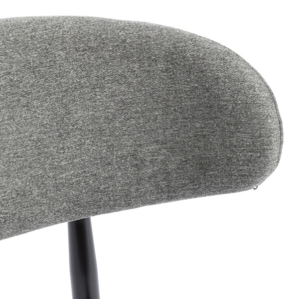 Стул обеденный Belsay/Белси велюр/металл, светло-серый/черный, 46х53х79см фото № 6