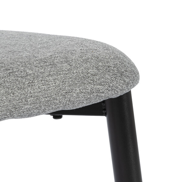 Стул обеденный Belsay/Белси велюр/металл, светло-серый/черный, 46х53х79см фото № 7