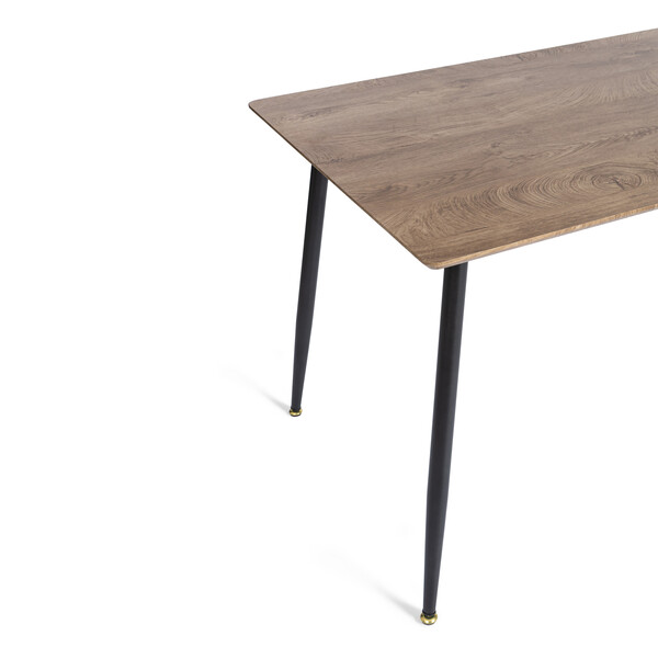 Стол обеденный Birkhall/Биркхолл МДФ/металл, дуб состаренный/черный, 120х80х75(+1)см фото № 4