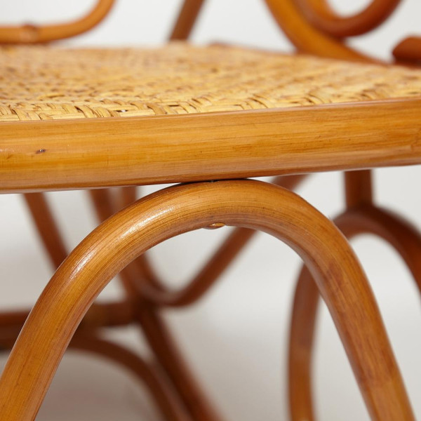 Кресло-качалка из натурального ротанга «Milano» ( без подушки) (Cognac (коньяк)) фото № 12