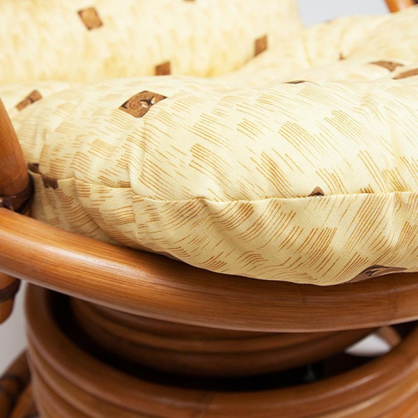 Кресло-качалка из ротанга «Флорес» (Flores 5005) + Подушка (Мёд) фото № 8