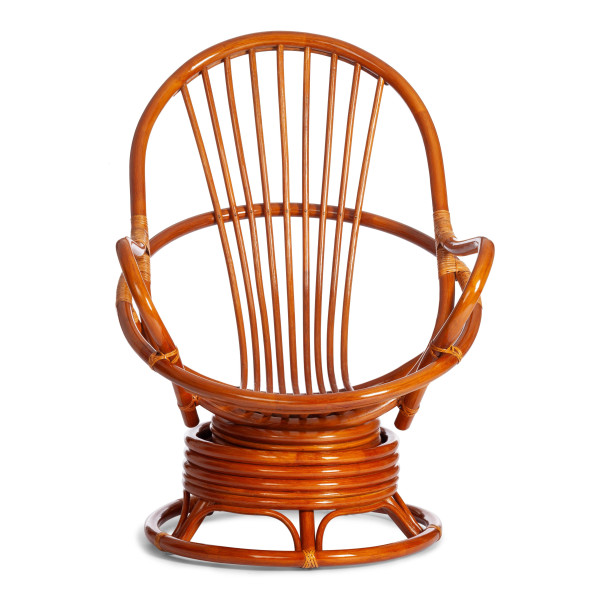 Кресло-качалка из ротанга «Флорес» (Flores 5005) + Подушка (Коньяк) фото № 6