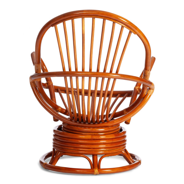 Кресло-качалка из ротанга «Флорес» (Flores 5005) + Подушка (Коньяк) фото № 10