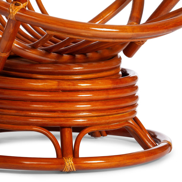 Кресло-качалка из ротанга «Флорес» (Flores 5005) + Подушка (Коньяк) фото № 17