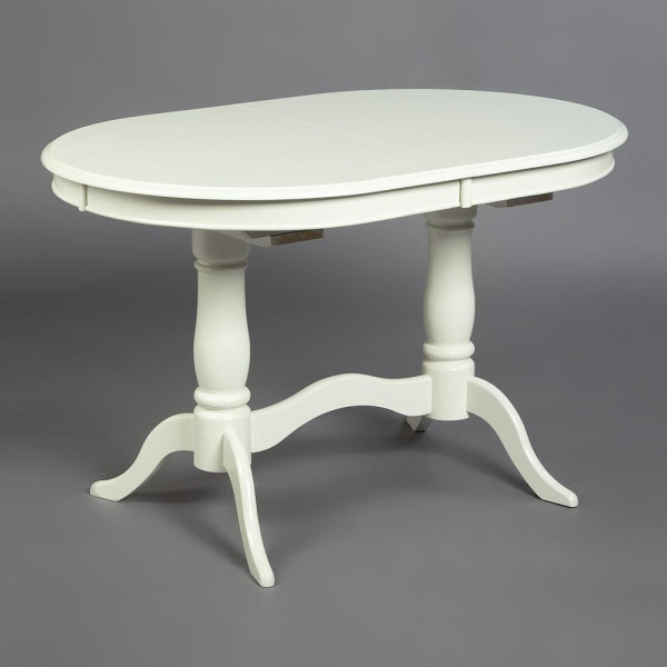 Стол обеденный белый раздвижной «Ева» (Eva) (Pure white (белый) фото № 2