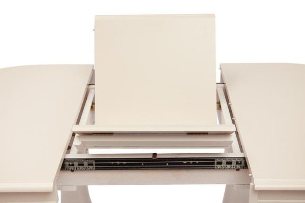 Стол обеденный белый раздвижной «Ева» (Eva) (Ivory white (слоновая кость) фото № 6