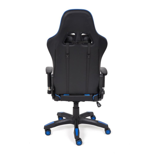 Кресло компьютерное «Айкар» (ICAR) (Чёрно-синяя искусственная кожа) фото № 5