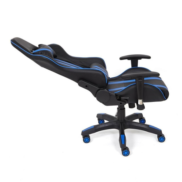 Кресло компьютерное «Айкар» (ICAR) (Чёрно-синяя искусственная кожа) фото № 17