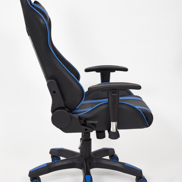 Кресло компьютерное «Айкар» (ICAR) (Чёрно-синяя искусственная кожа) фото № 22