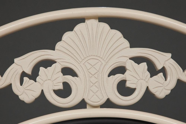 Кровать кованая «Канцона» (Canzona) + мет. основание (140см x 200см), белый (butter white) фото № 4