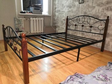 Кровать двуспальная AT 822 (металлический каркас) + основание (180см x 200см) в Санкт-Петербурге фото покупателя №1