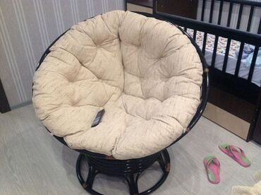 Кресло из ротанга «Папасан» (Papasan 23/01 Honey мёд) + Подушка (флок олива) в Санкт-Петербурге фото покупателя №1