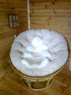 Кресло из ротанга «Папасан» (Papasan 23/01 Honey мёд) + Подушка (флок олива) в Санкт-Петербурге фото покупателя №2