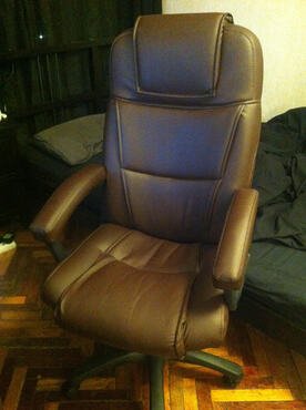 Кресло «Бергамо» (Bergamo) (Искусственная бежевая кожа) в Санкт-Петербурге фото покупателя №4