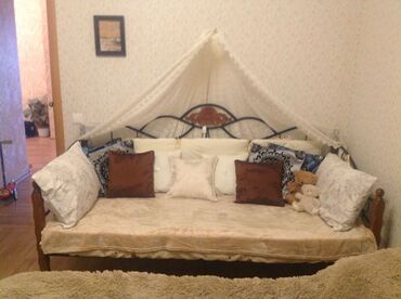 Кровать-кушетка «Канцона» (Canzona) + мет. основание (90см x 200см), красный дуб/черный в Санкт-Петербурге фото покупателя №3