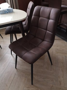 Стул «Chilly» (mod. 7094) (Тёмно-коричневый, ткань наппа) в Санкт-Петербурге фото покупателя №2